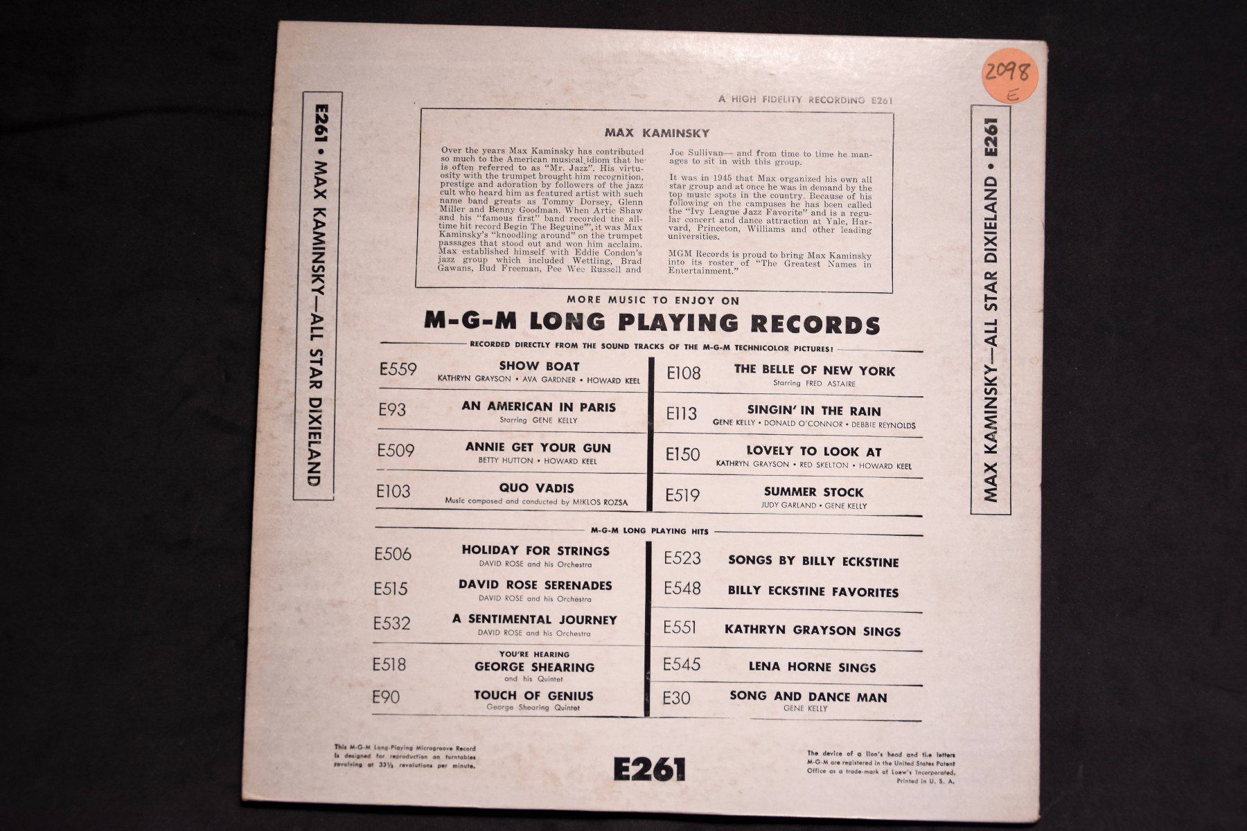 Dischi in vinile: Max Kaminsky - When the Saints Go Marching In (US Press) – Usato da Belmont-sur-Yverdon venduto da ag97 1