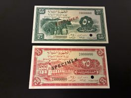 Sudan 1956 50 , 25 Piastres Specimen