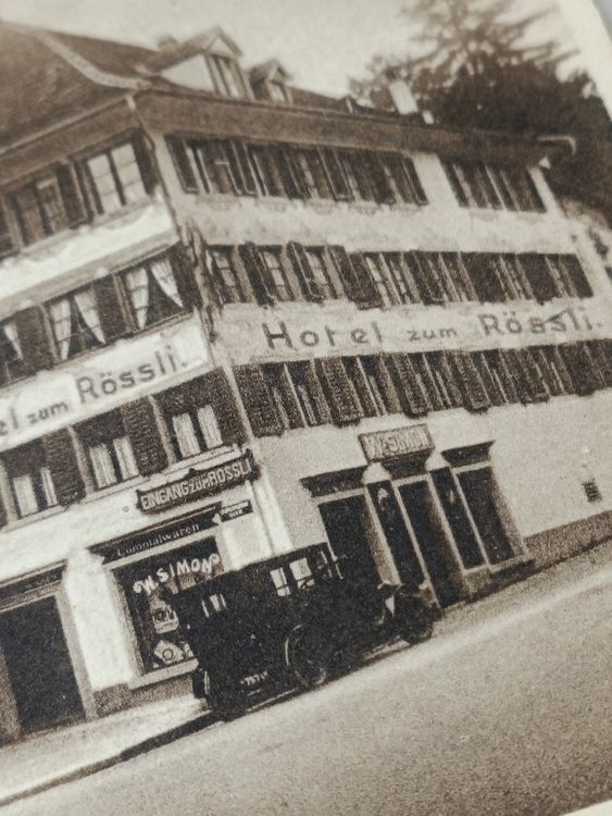 Alte Pk Hotel Rössli Stäfa Mit Automobil Von 1949 Kaufen Auf