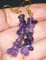 Ohrringe L-9464 – Amethyst ca. 4cm 1 Paar goldig
