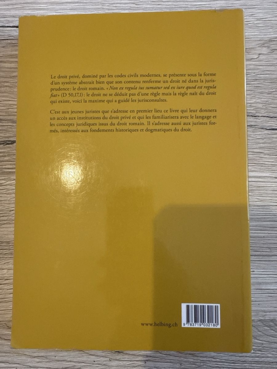 Libri: Le Droit Privé Romain 1 - 2ème édition – Nuovo e nell'imballaggio originale da Genève venduto da DoualS 1