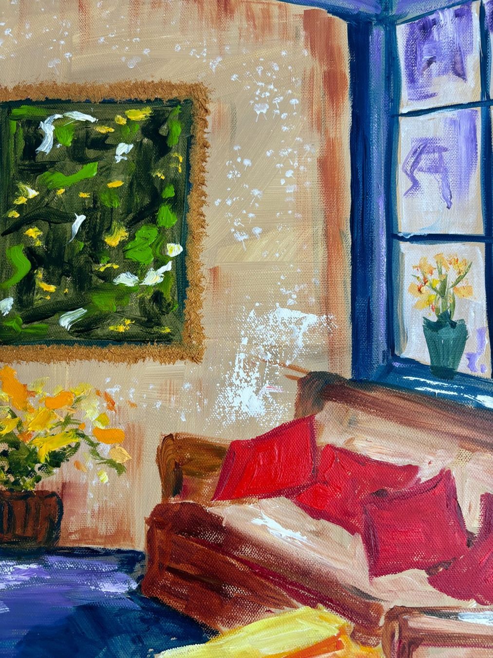 Dipinti: Modernes Interieur - Ölbild – Nuovo (secondo la descrizione) da Cham venduto da Felha 7