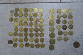 78 antike Jeton Spielmarken 19 Jh