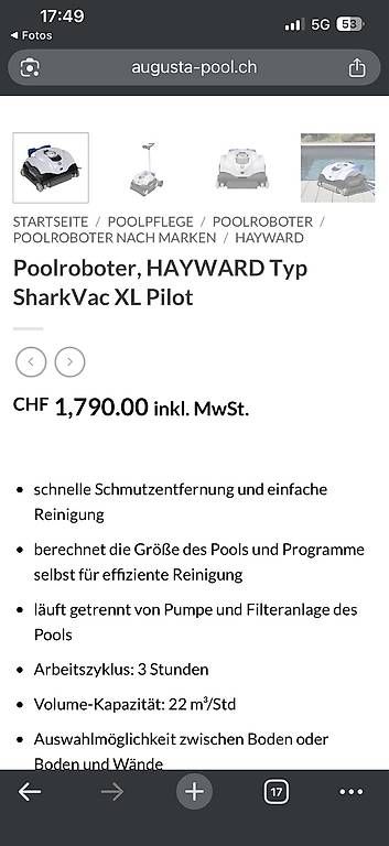 Accessori per Piscine: Pool Roboter Hayward – Usato da Attiswil venduto da maialina 3