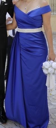 Elegantes, blaues Abendkleid, Gr. 38