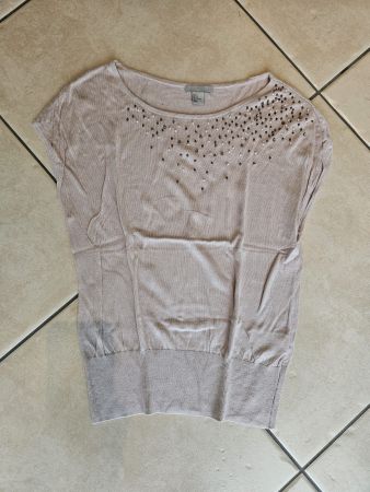 T-Shirt mit Perlen, M