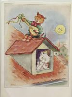 BERT-Karte, Katzen, Gitarre, Musik, Leo Bandschapp