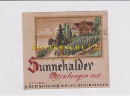 Etikette für Wein - Sunnehalder (Ottenberger rot) /bd