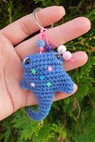 Handgemachter Rochen Schlüsselanhänger Amigurumi gehäkelt