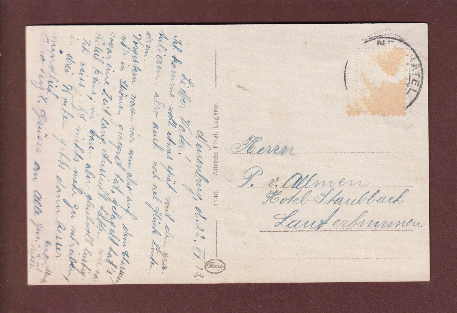 Cartoline postali: NEUCHÂTEL - Université - 1923 – Usato da Pully venduto da nicecards 1