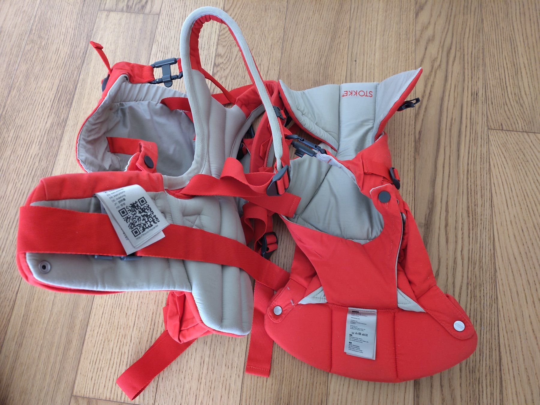 Stokke Marsupi portabebè: STOKKE Babytrage Front and Back, rot – Usato da Bern venduto da Cassiopeia-72 1
