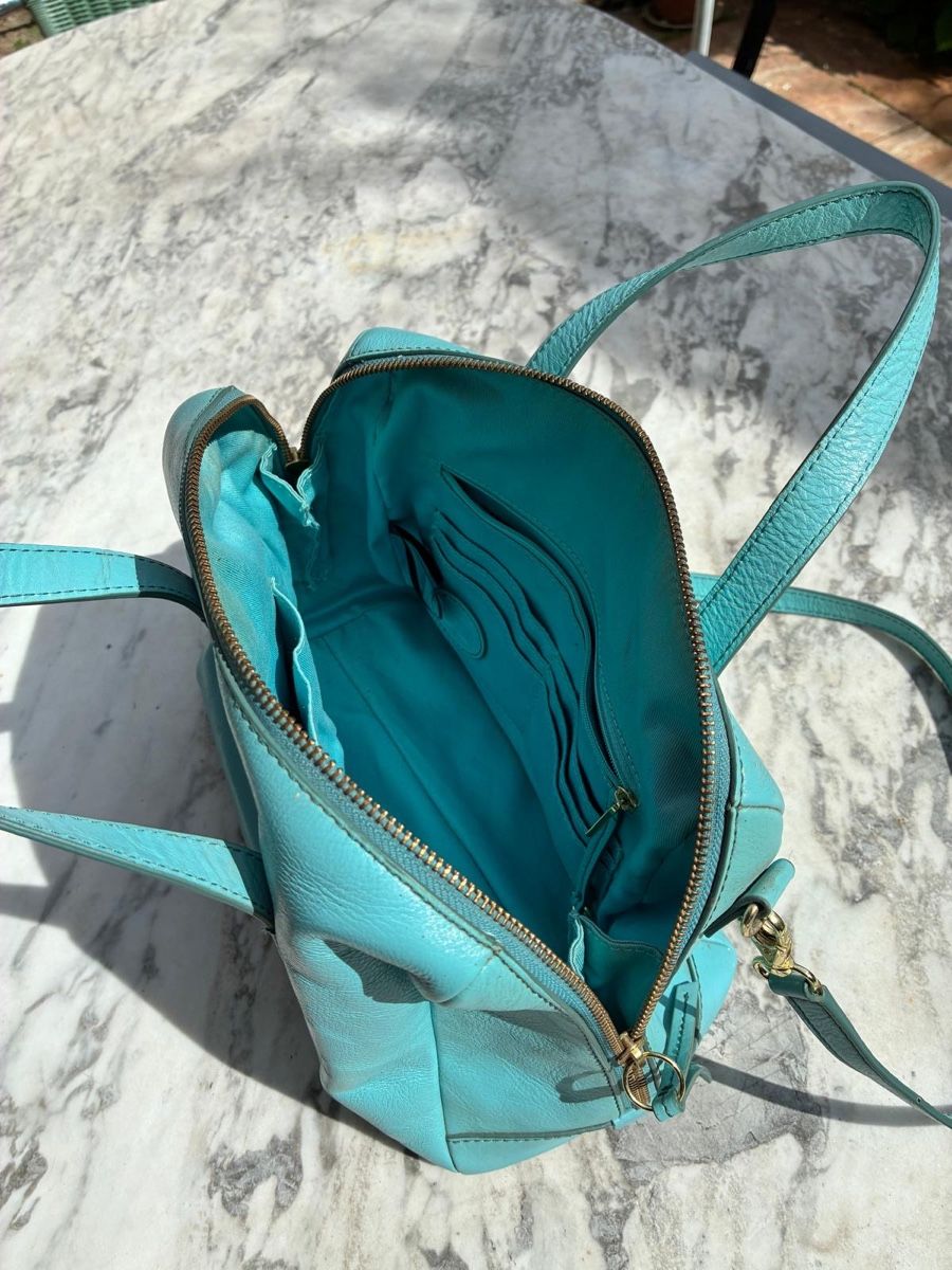 Fossil Borse da donna: Fossil Leather Handbag in turquoise – Usato da Zürich venduto da ver_mlx8 2