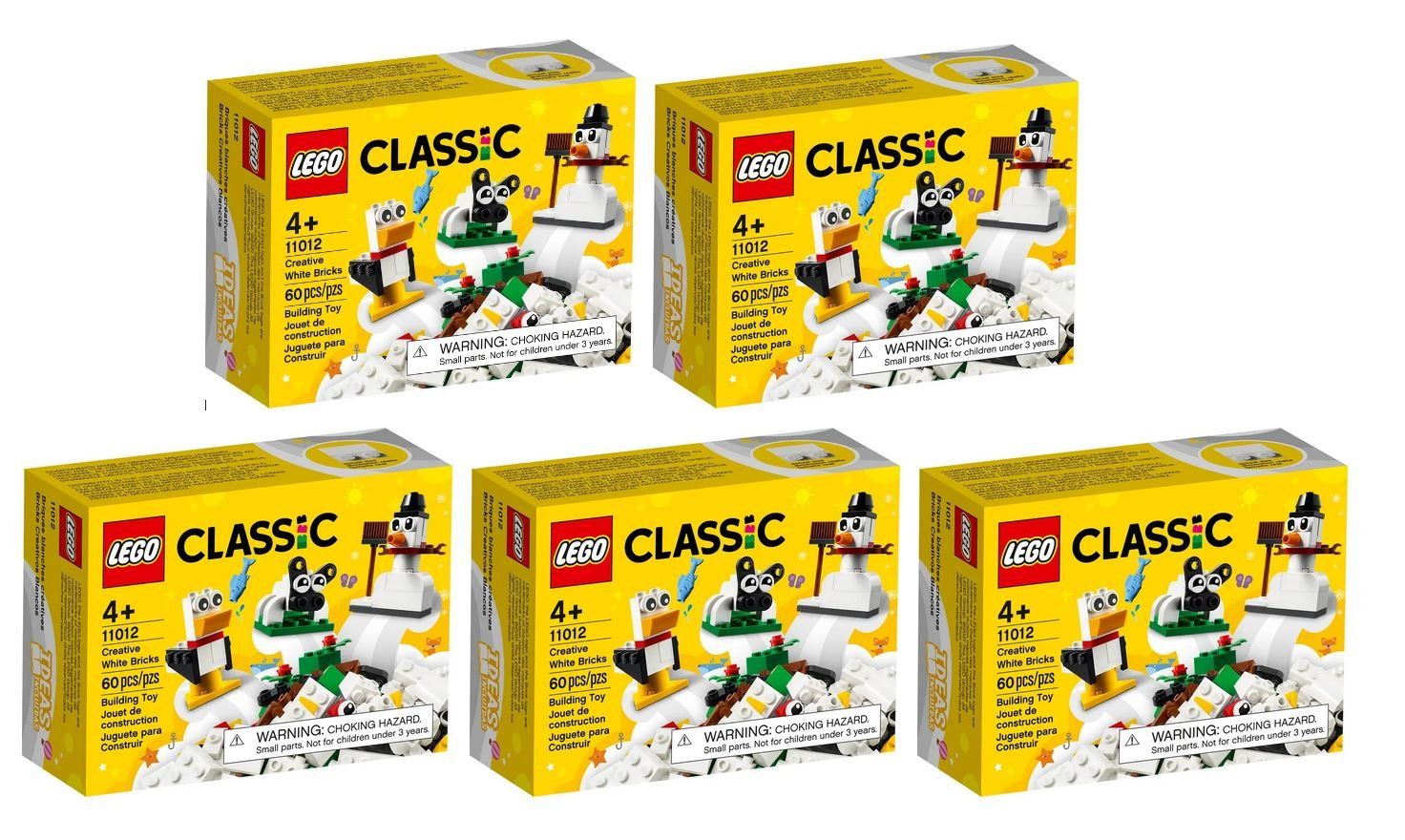 Lego Kit di costruzioni: LEGO Classic 5x 11012 Creative White Bricks – Nuovo e nell'imballaggio originale da Basadingen venduto da tot_59zf