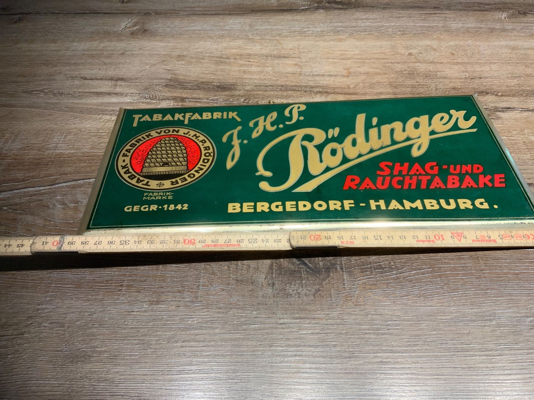 Schilder: Antikes J.H.P. Rödinger Tabak-Schild, – Gebraucht aus Willisau von Minali 3