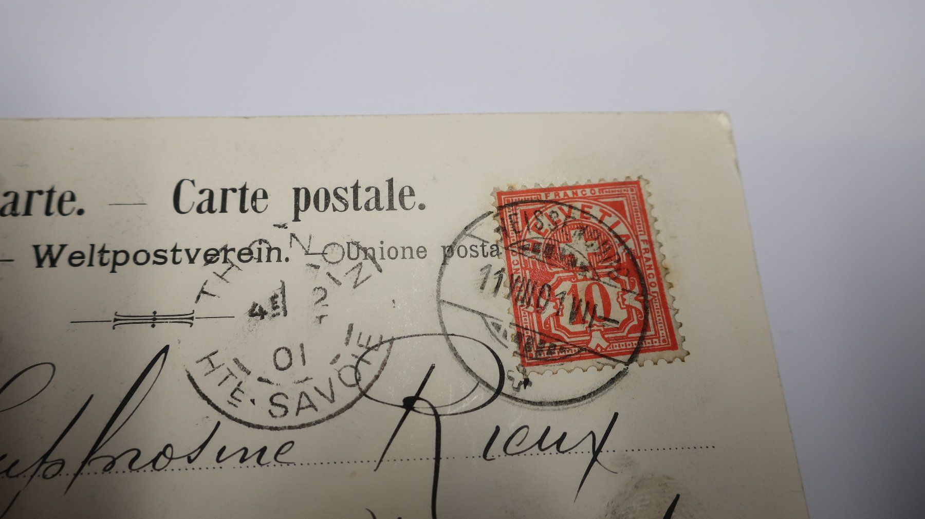 Cartoline postali: Weissenburg (Hinteres Bad)  1901 – Usato da Cormoret venduto da Pascalll2001 3