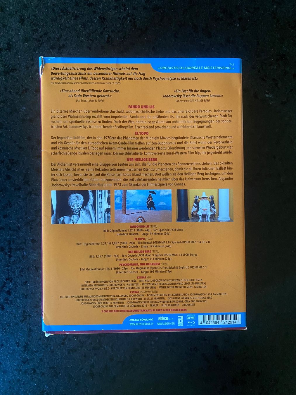 Tous les DVDs: Jodorowsky Re-Mastered Blu-ray – D'occasion à Schmitten FR par Fi_Ra 1