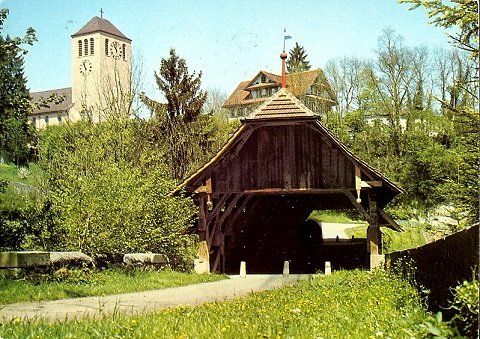 Cartes postales: ROTHENBURG alte Brücke mit Kiche – D'occasion à Jona par philajona