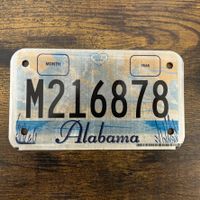 🇺🇸 U.S. Motorradnummer, Alabama M216782 - (18x10cm)