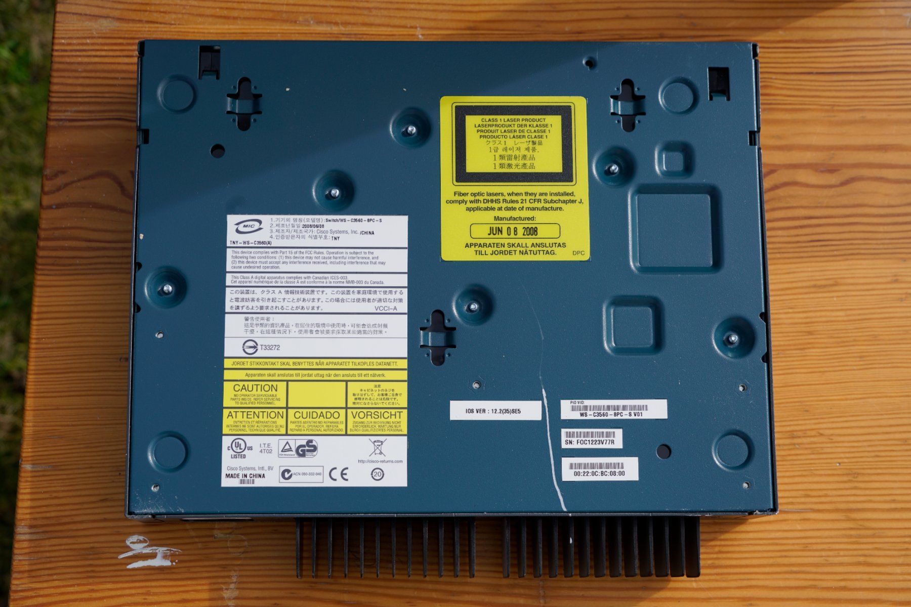 Cisco Hub & Switch: Cisco Catalyst 3560 Series PoE-8 Switch – Usato da Stein AG venduto da Laasery 3