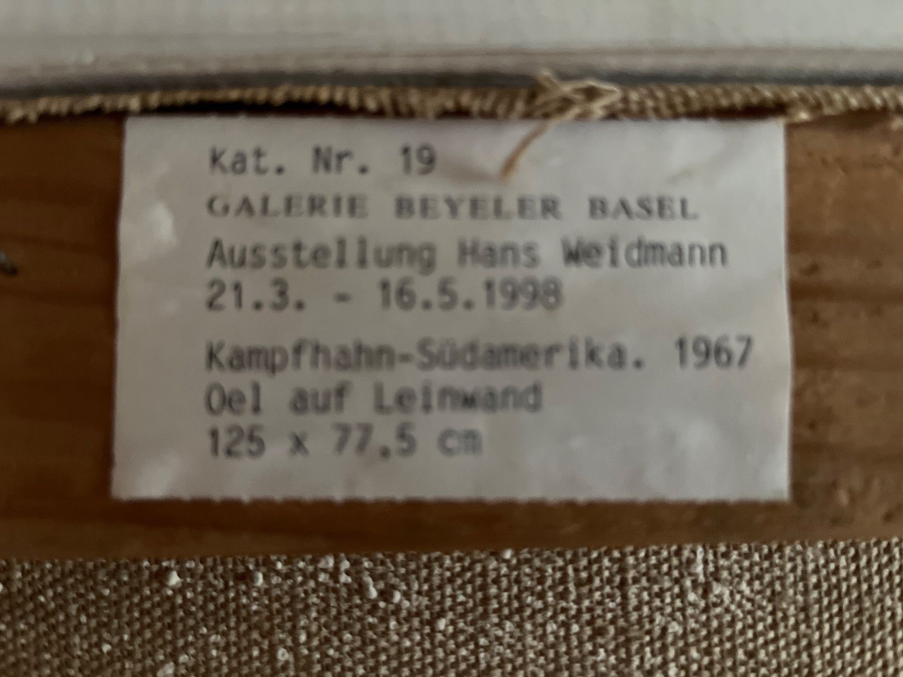 Gemälde: Hans Weidmann Basel – Gebraucht aus Untervaz von Kunstegga 3