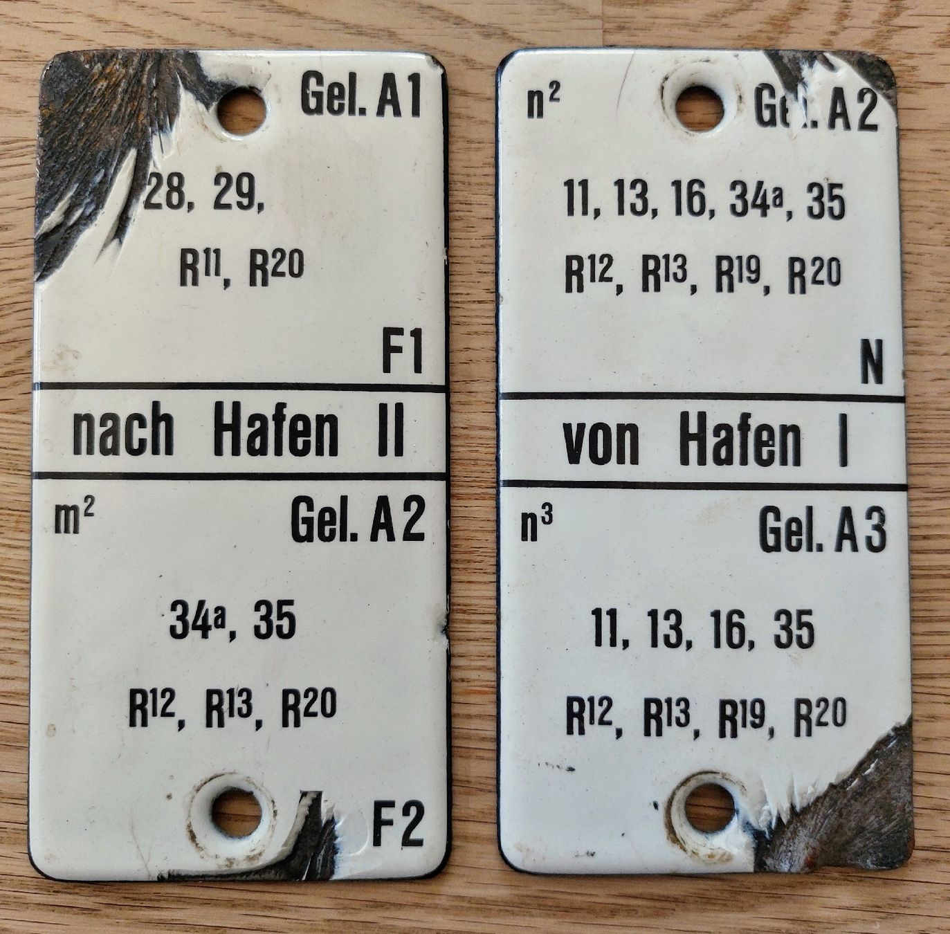 SBB/CFF/FFS Insegne: lot de deux plaques CFF SBB. – Usato da Villeneuve FR venduto da Train_Vinch6