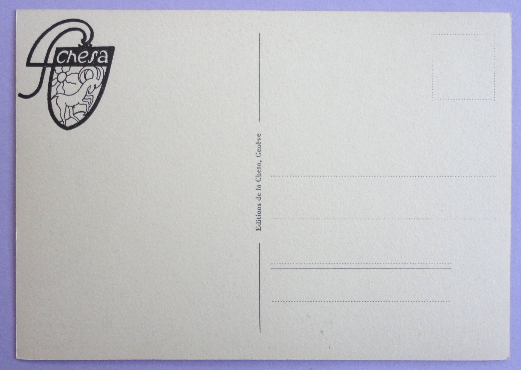Cartoline postali: Chesa - Genève – Usato da Fétigny venduto da Billy2miny 1