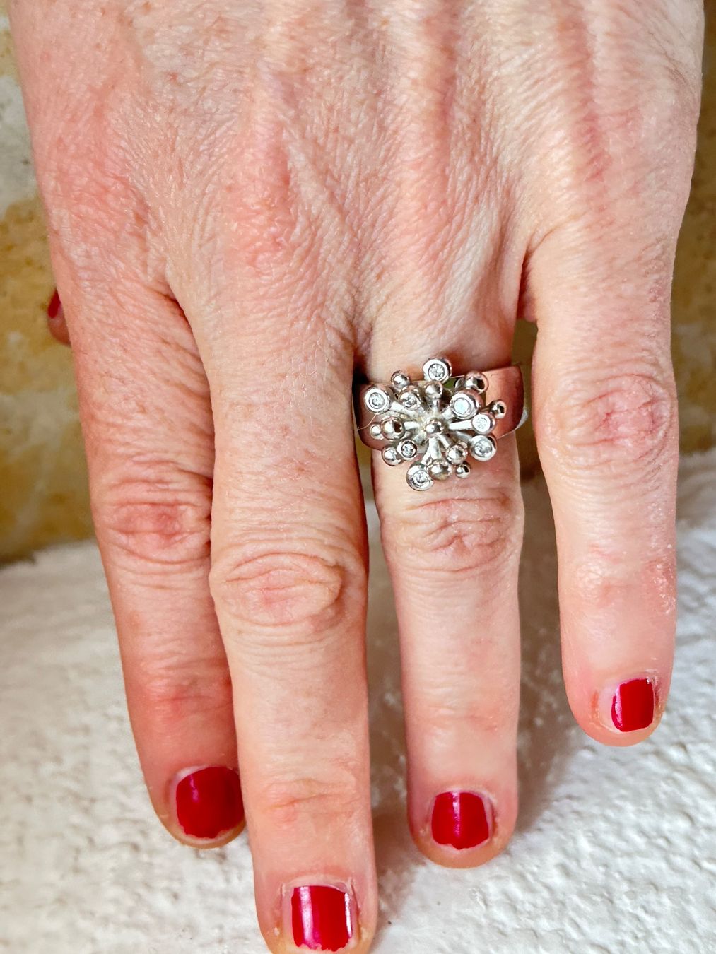 Pierre Lang Anelli: Pierre Lang Ring BLÜTE, Gr.56 – Usato da Basel venduto da bellespirit 1