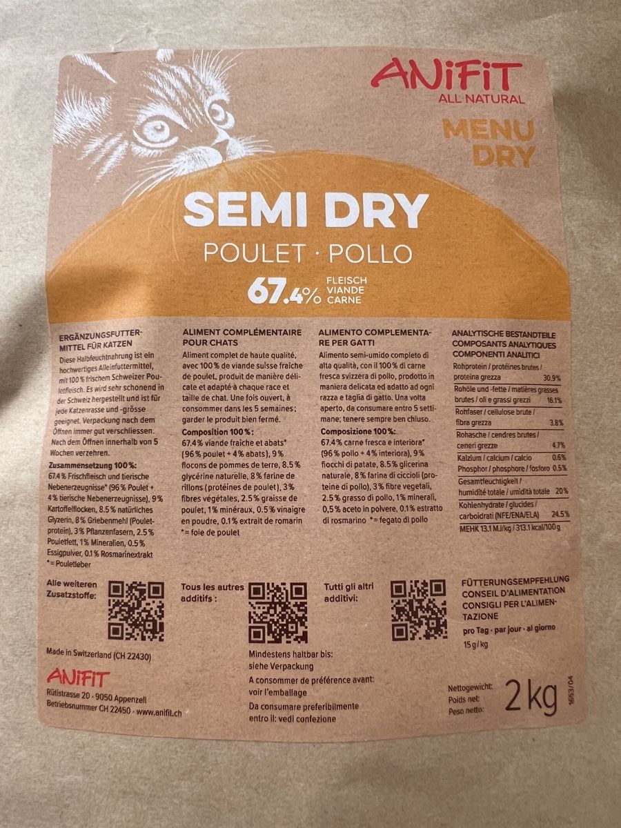 Mangimi: Anifit Katzenfutter Semi Dry – Nuovo e nell'imballaggio originale da St. Gallen venduto da simrah 2