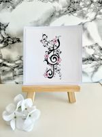 Handgemachte Grusskarte Musik, Postkarte