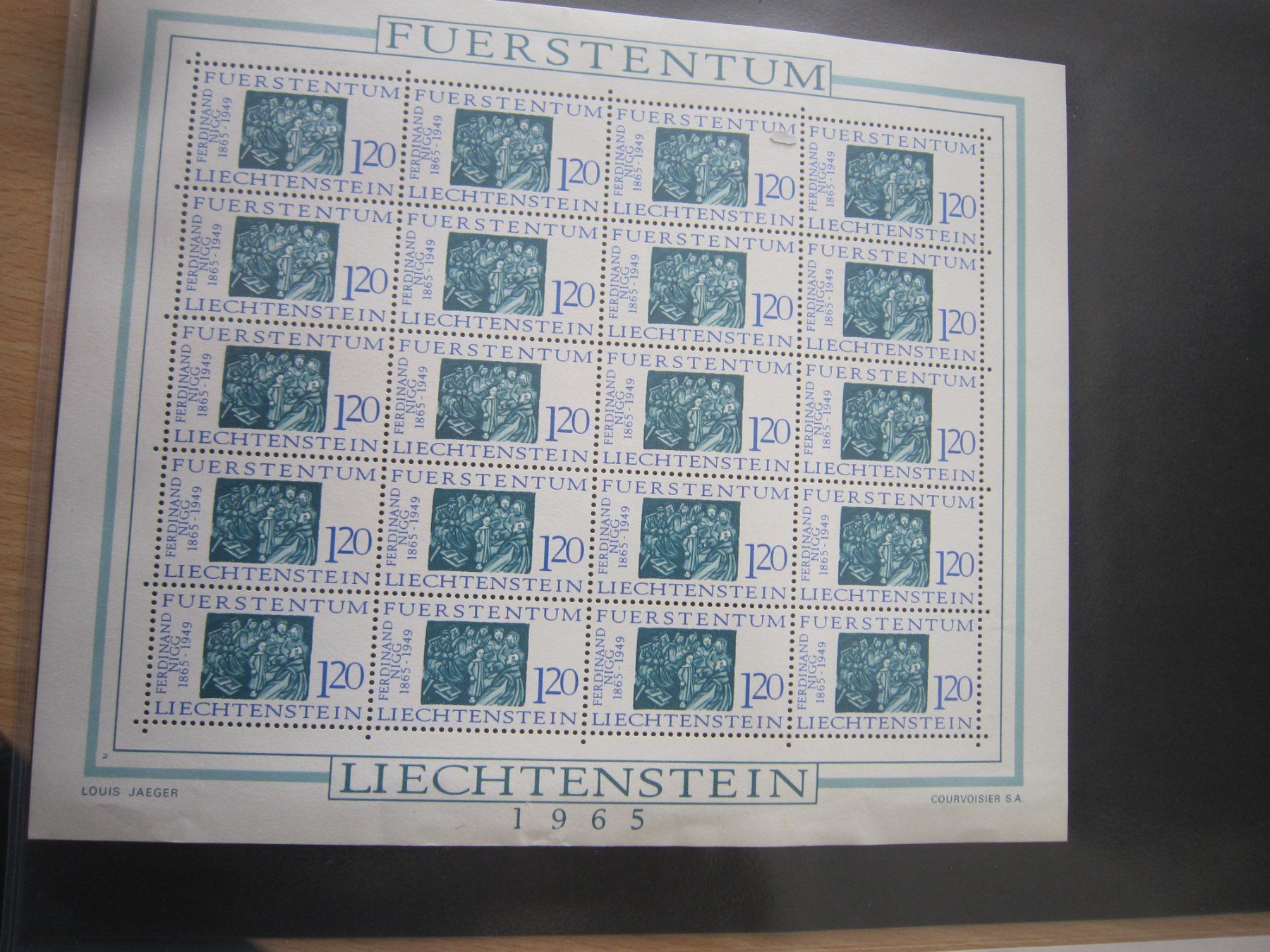 Alle Briefmarken: 1965 Blöcke Serie Lichtenstein – Gebraucht aus Giubiasco von sal_9j6w 3