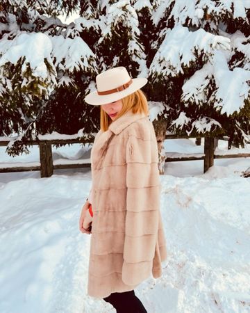 New Mink winter coat, M-L