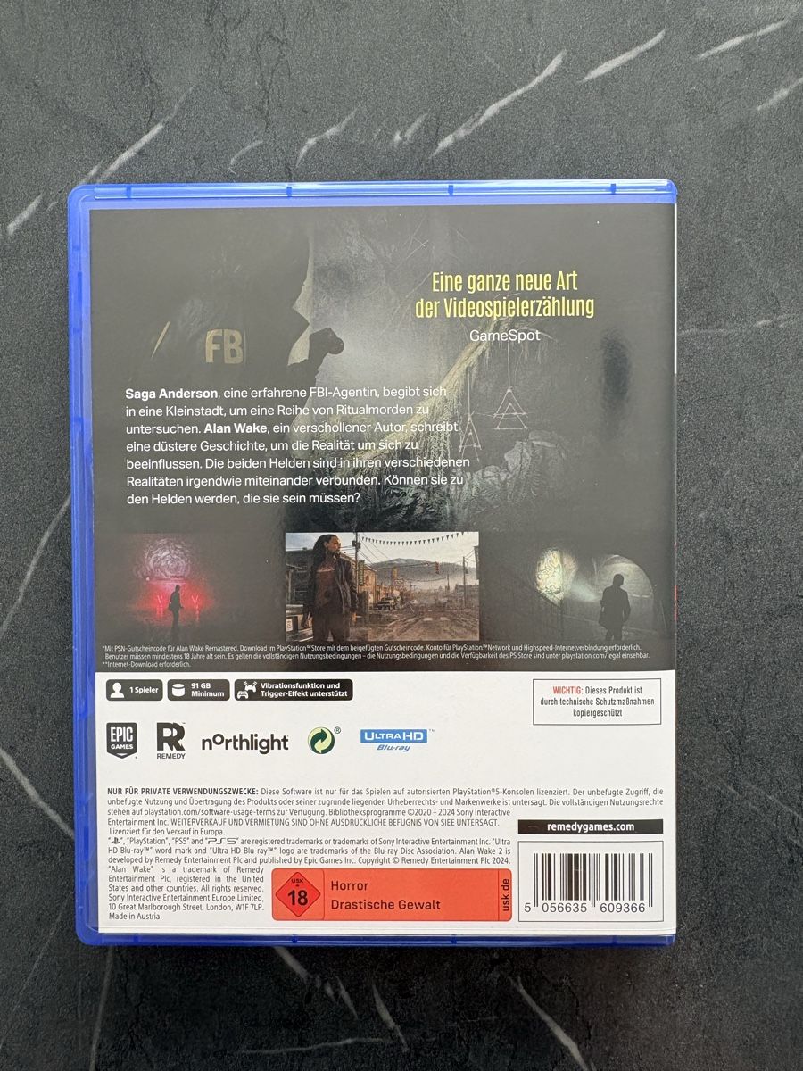 Sony Giochi: "Alan Wake 2" für die PS5 – Usato da Solothurn venduto da M_A_R_C_O_ 1