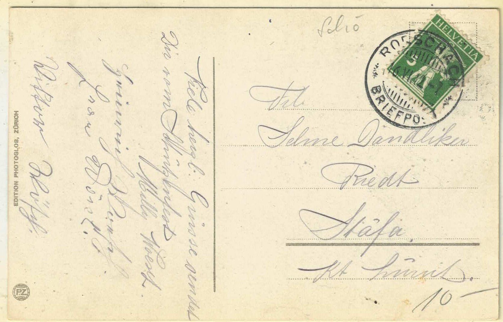 Cartoline postali: St. Anna-Schloss bei Rorschach mit Bodensee - Litho – Usato da Ettingen venduto da Kartenplanet 1