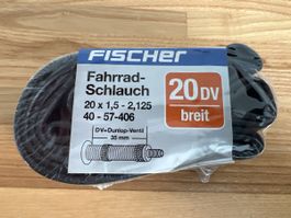 1 Fahrradschläuche Fischer 20 Zoll Dunlopventil 35mm neu!