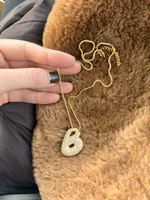 Goldene Halskette mit Anhänger Strass