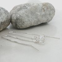 Kettenohrringe mit Topas in Silber 925