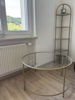 Runder Couchtisch Glas Metall 