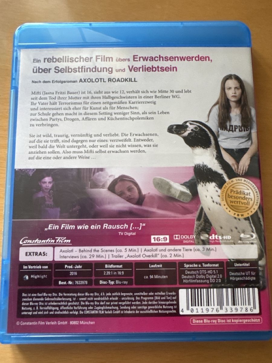 Tutti i DVDs: Axolotl Overkill – Usato da Brunnadern venduto da Nanuk60 1