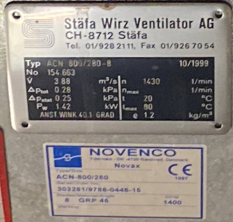 Ventilatori: Axialventilatoren 800mm Durchmesser – Usato da Ermenswil venduto da Enrico_1973 1