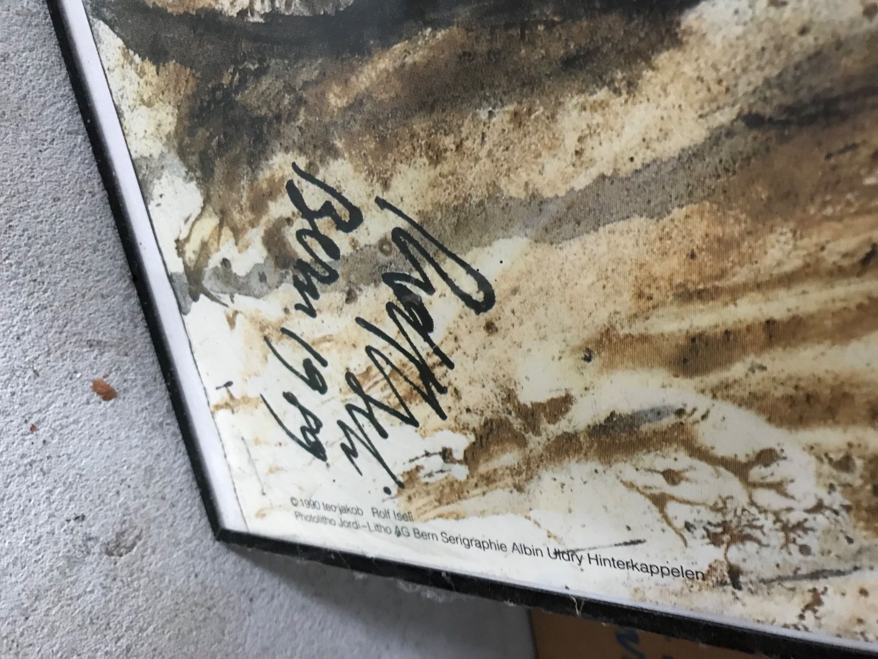 Grafiken & Lithographien: Rolf Iseli Lithographie 90 cm x 130 cm signiert – Gebraucht aus Frasnacht von Kulturpalast 3