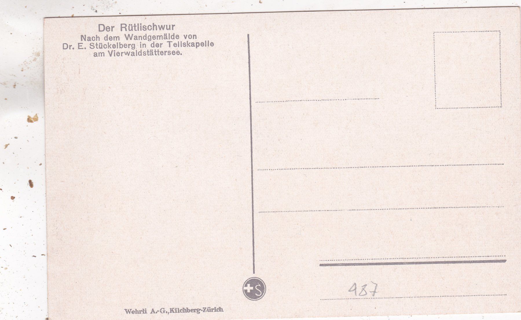 Cartoline postali: Kitsch Kunst Der Rütlischwur – Usato da Herisau venduto da Lisegrat2008 1