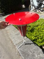 Vintage  Design Garten Stehleuchte 50er Jahre, Rot/Weiss