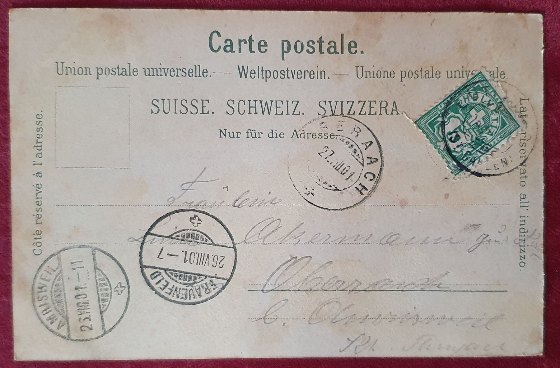 Cartoline postali: Gruss aus Lütisburg 1901 – Usato da Kreuzlingen venduto da Rschweiz1 1