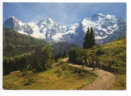 GRINDELWALD Jungfraubahn, Wanderer, Eiger, Mönch, Jungfrau