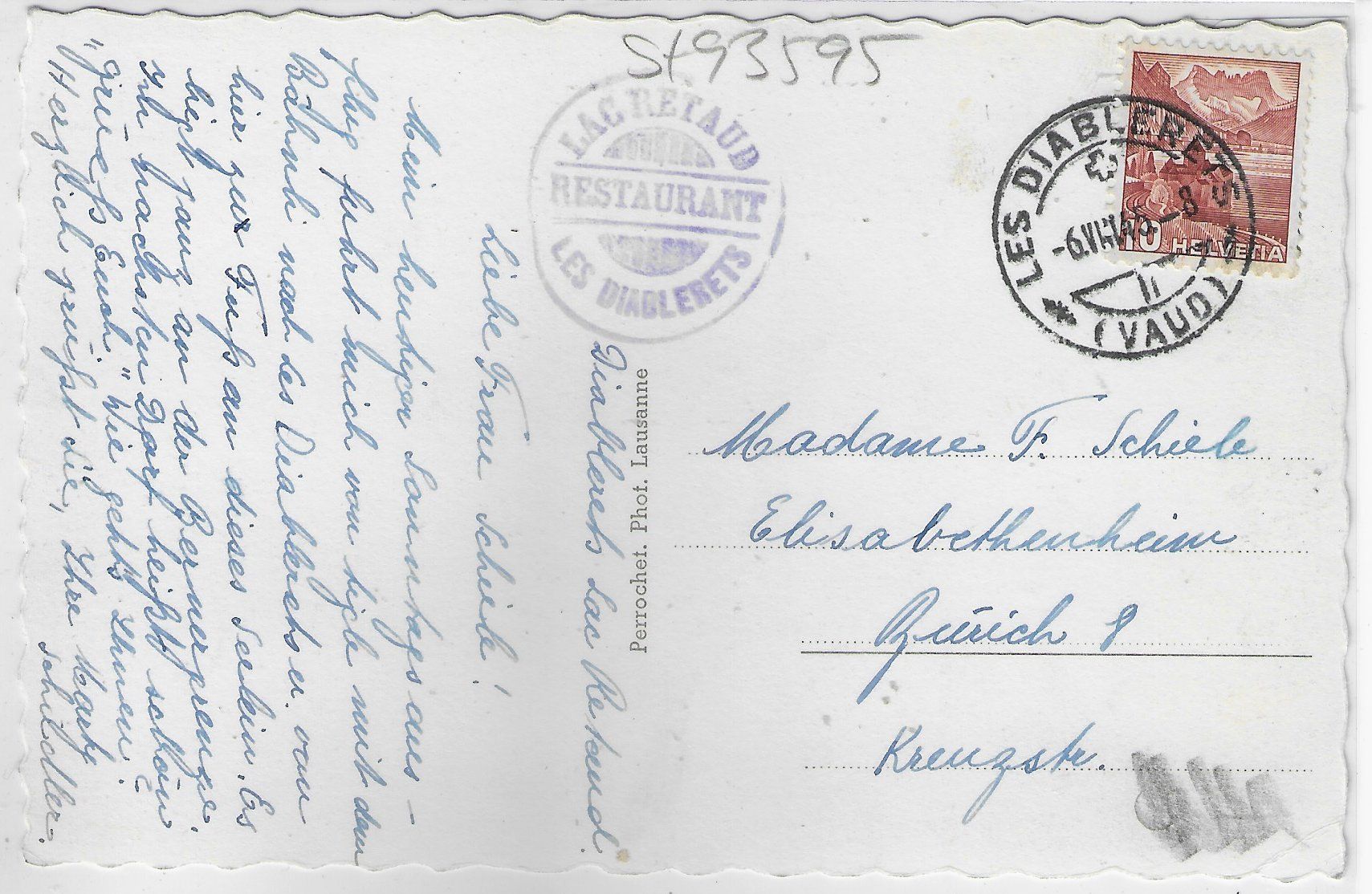 Cartoline postali: Lac Retaud et chaine du Sanetsch – Usato da Ettingen venduto da Kartenplanet 1