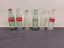 6 Sammler Coca Cola Flaschen Glasflasche Rarität 🤩