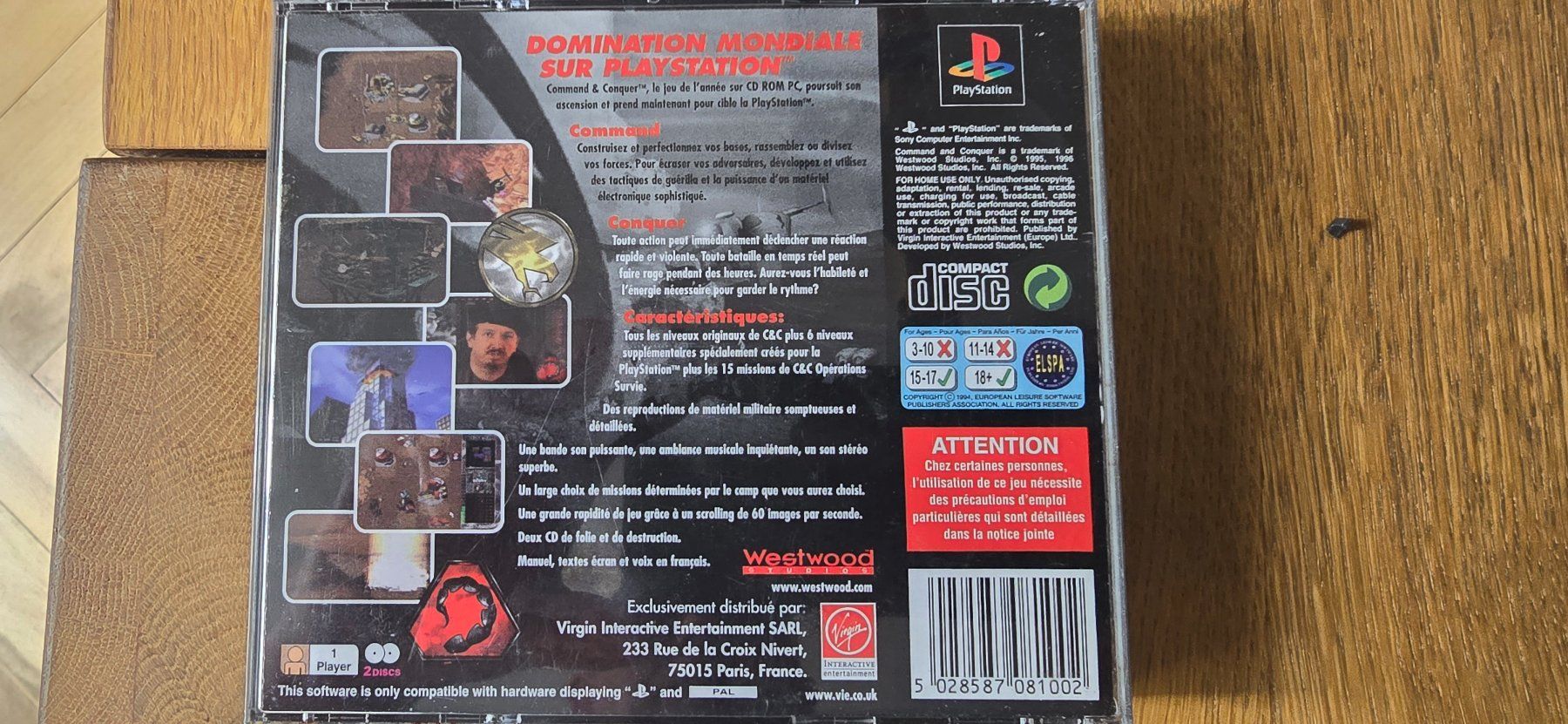 Spiele: Retrogaming PS1 Comand & Conquer 1 – Gebraucht aus Renan BE von Sliardet 3