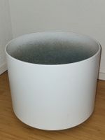 Pflanzkübel weiss rund mit Rollen, Durchmesser 40 cm