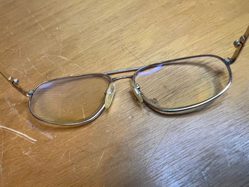 Monture De Lunettes Vintage Années 70/80 - Transparent/marron Orangé - France