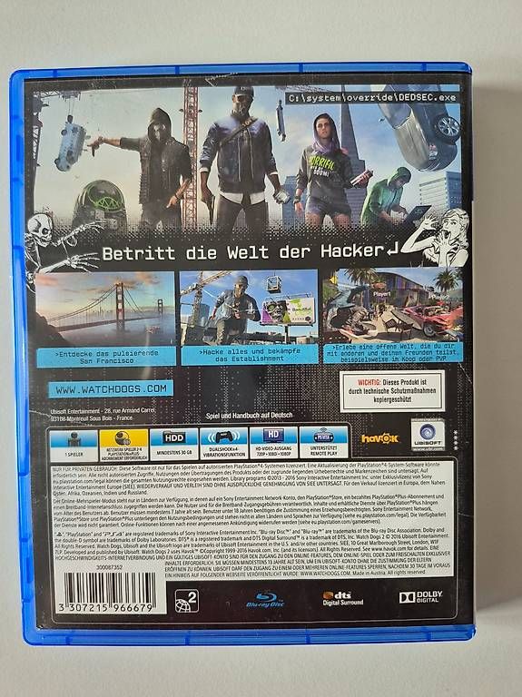 Giochi: WATCH DOGS 2 PS4 – Usato da Horw venduto da Mschaefer 1